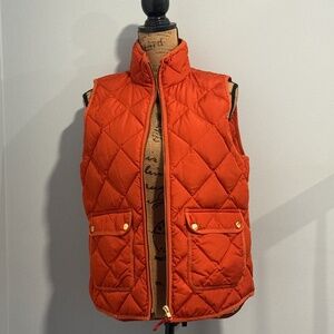 J Crew Orange down vest medium